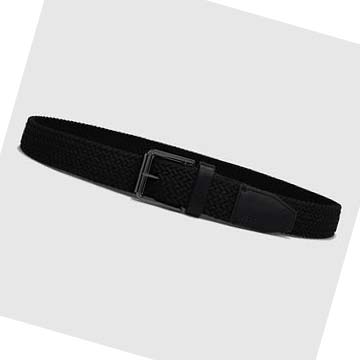 Ceintures Ecco Formal Braided Homme Noir | FR 801KOR